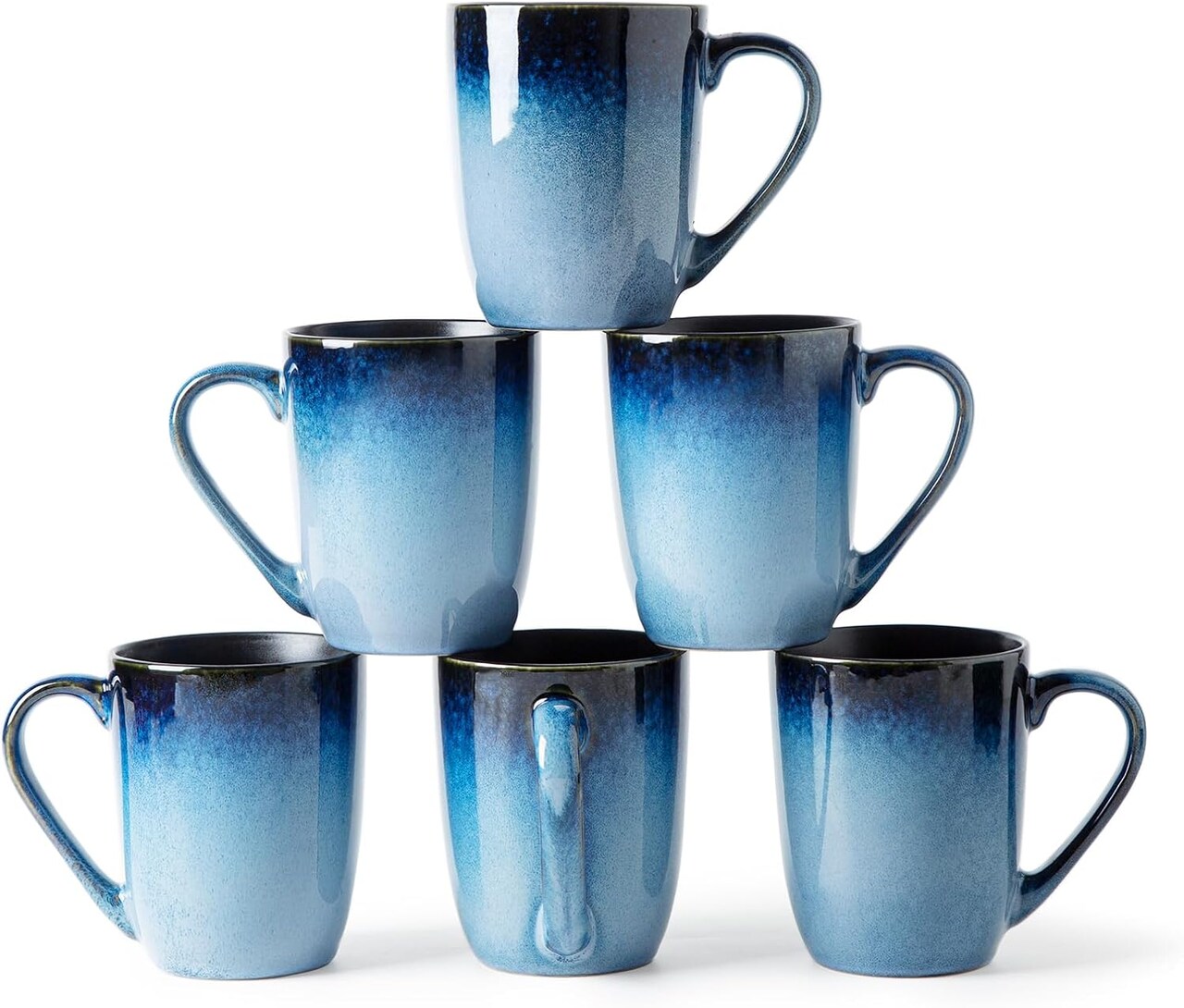 14 OZ Coffee Mugs Set of 6, Modern Large Ceramic Coffee Mugs Set with handle